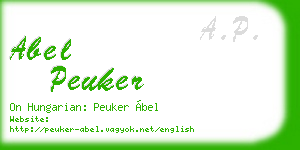 abel peuker business card